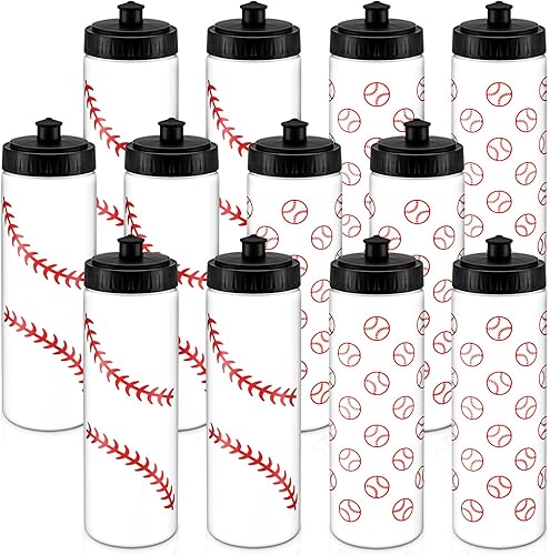 Miniatura 7 de Botella de Agua a Granel de 20 oz Accesorios de Copa de Pelota Deportiva Botella de Agua Deportiva Exprimible Reutilizable para Favores de Fiesta