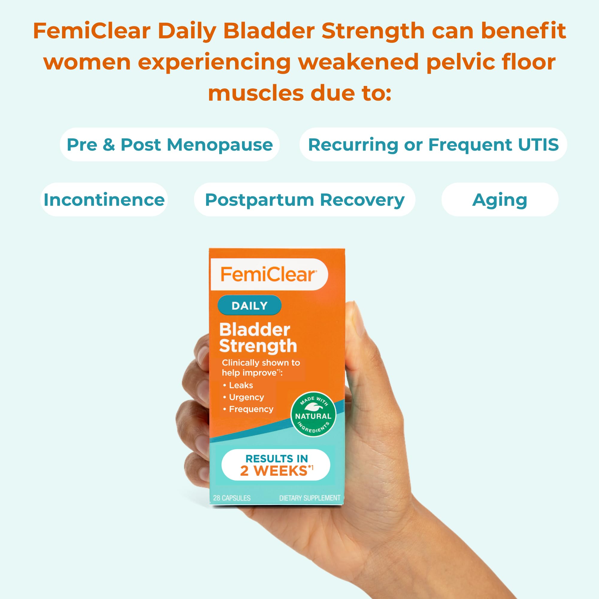 FemiClear Daily Bladder Strength Supplement, 28 Capsules, 14-Day Supply — Amazon image 4