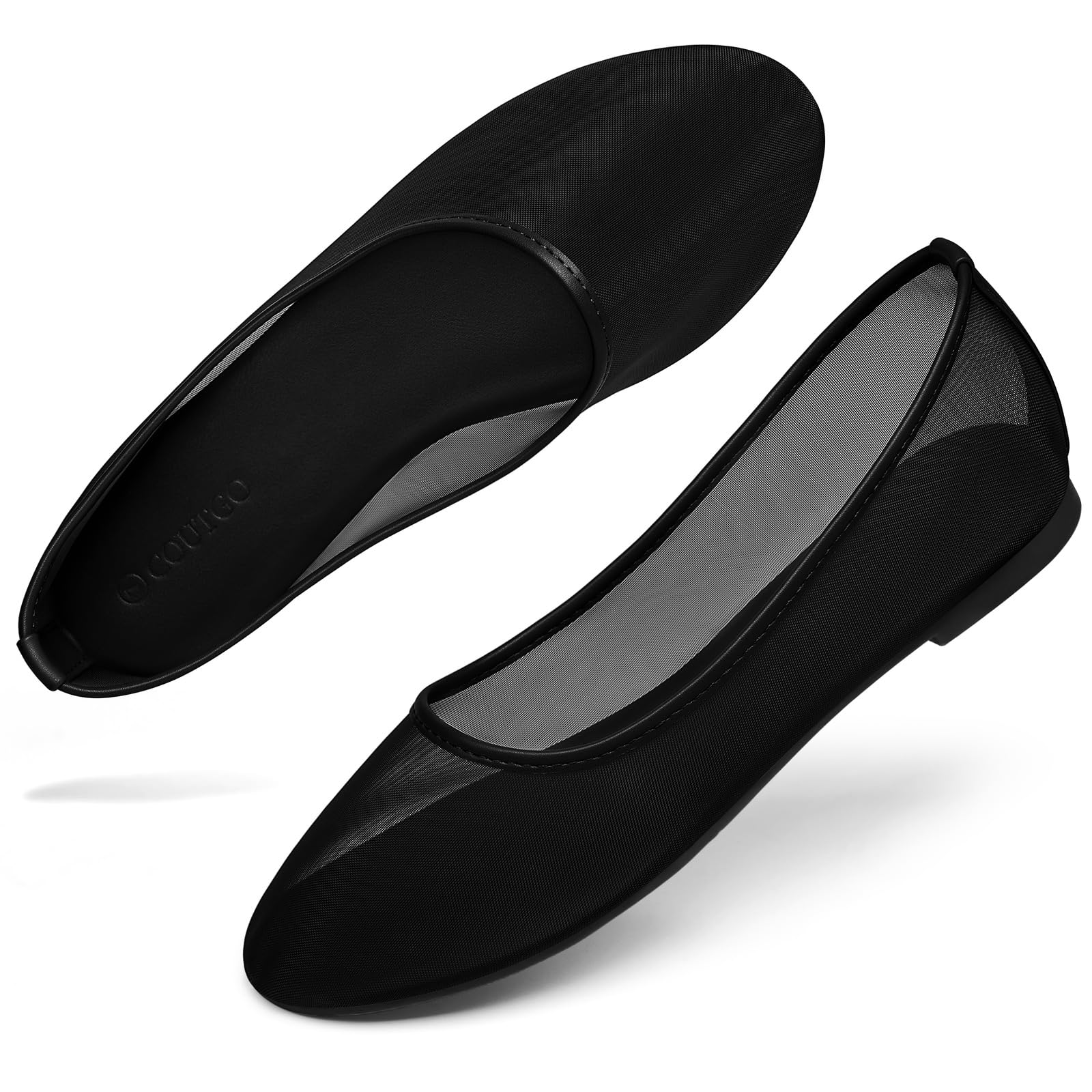 Coutgo Women's Mesh Ballet Flats