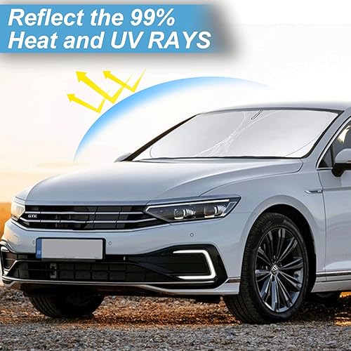 Miniatura 165 de Parasol para parabrisas de ajuste personalizado, cubierta para ventana delantera, visera plegable 210T, protector que bloquea los rayos ultravioleta