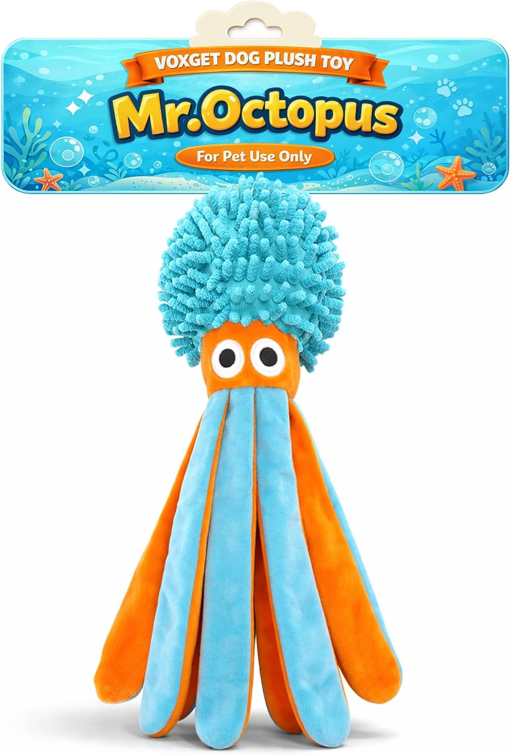 Juguete de Pulpo Chirriante y Crujiente para Perros, VOXGET