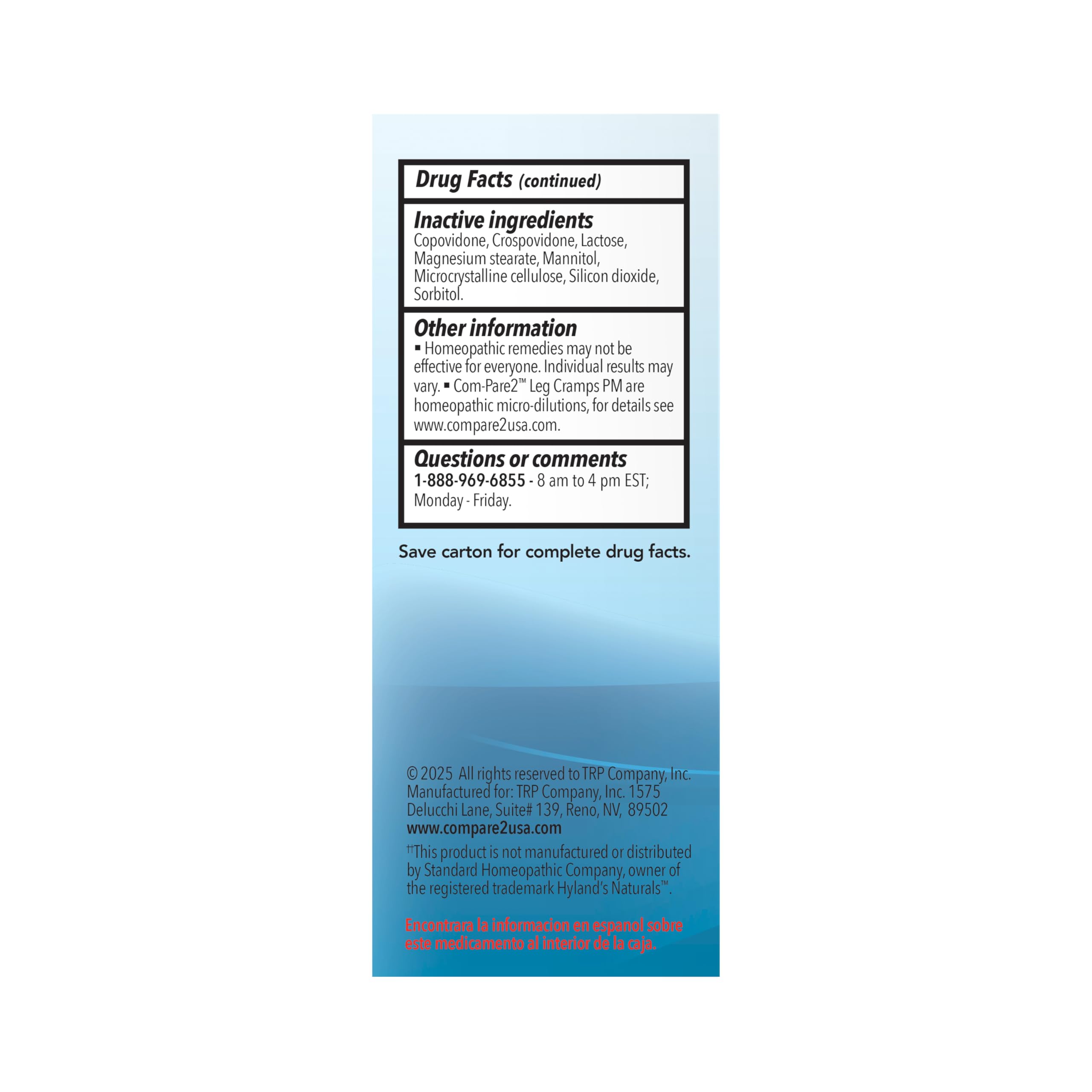 Com-Pare2 Leg Cramp PM, Relief of Nighttime Leg, Calf, and Foot Cramps — Amazon image 4