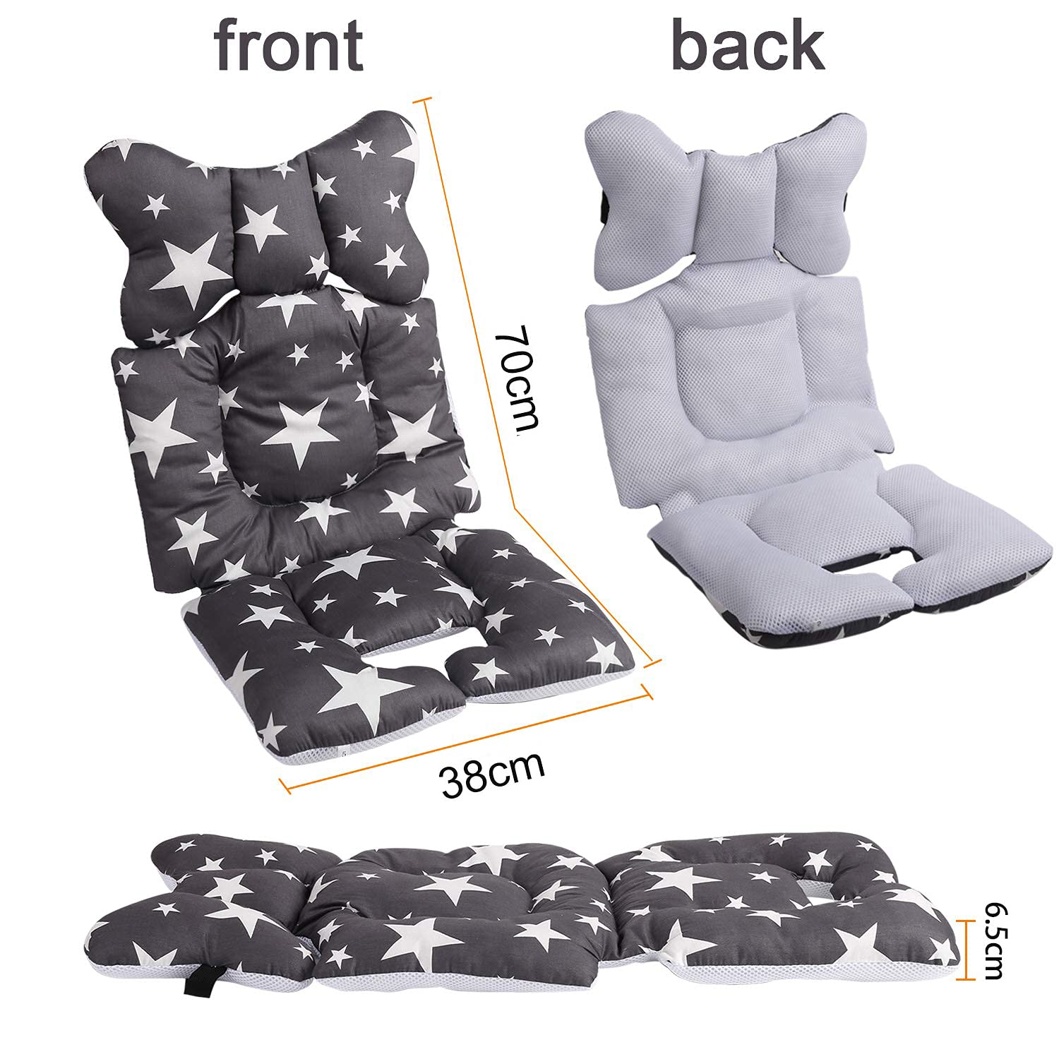 Cuscino Passeggino Universale,Cuscino Riduttore Passeggino,Cuscino Riduttore per Ovetto,Copriseduta per Passeggino Cotone,Materassino Passeggino,Traspirante per Passeggino Universale