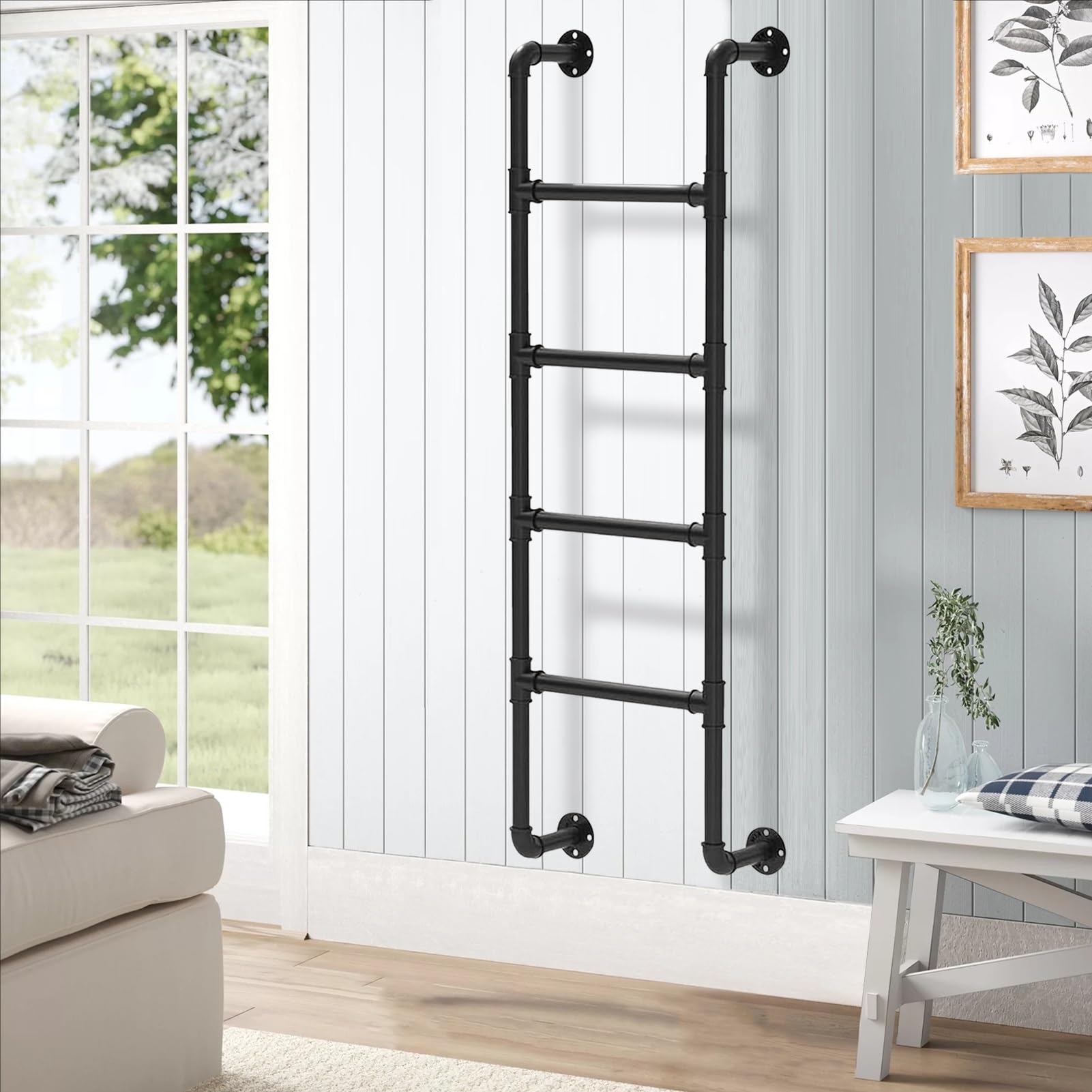 Échelle de lit mezzanine en métal stable pour éviter les chutes et sécuriser le puits