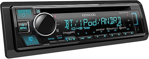 Miniatura 2 de Kenwood KDC-BT33+AUX1 DIN SiriusXM listo para Bluetooth en el salpicadero CDAmFM receptor estéreo para automóvil con Pandora, control de Spotify +