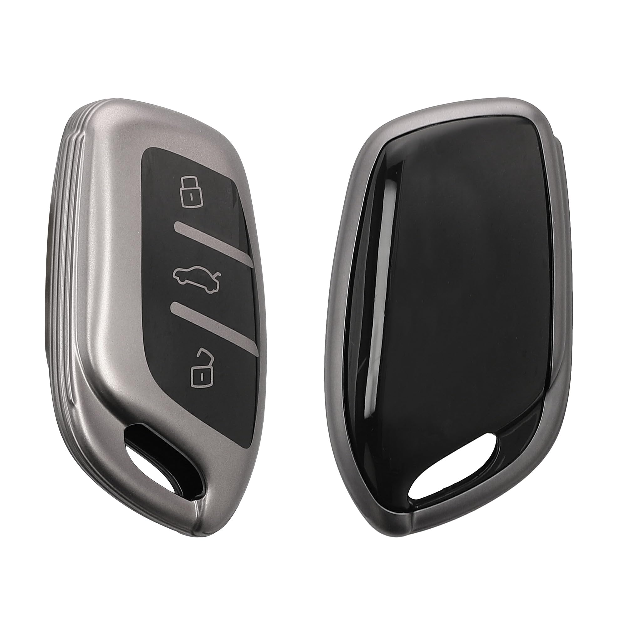 kwmobile Etui na klucze kompatybilne z MG 3-przyciskowe ZS MG4 MG5 MG6 - miękkie etui ochronne na kluczyki samochodowe TPU - czarny matowy/czarny