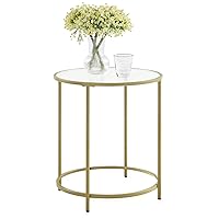 VASAGLE Tavolino Rotondo, Tavolino da Caffè