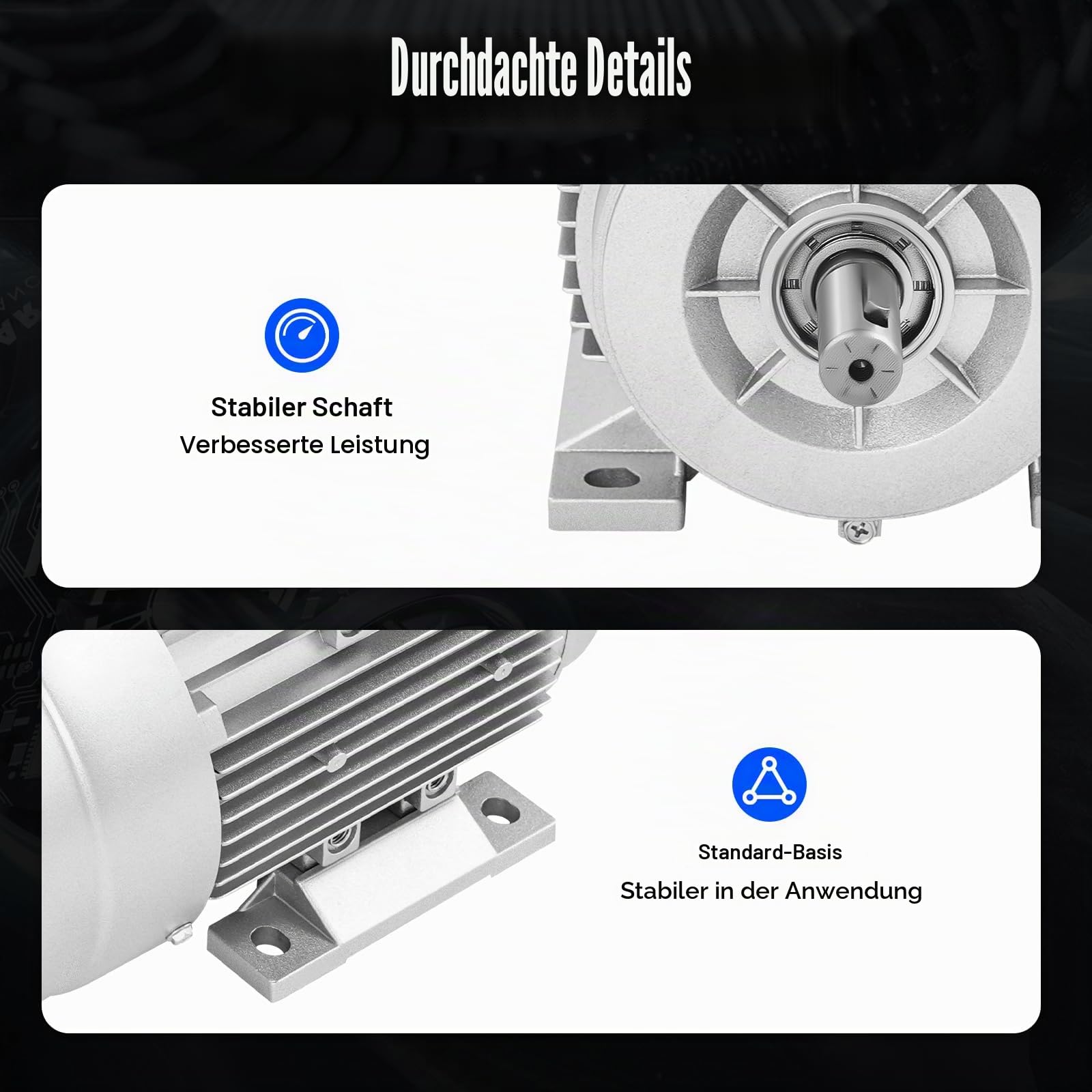 Elektromotor, Einphasen-Motor mit reiner Kupferspule, 750W 240V 1380U/min Asynchronmotor, Wellendurchmesser-19mm, weithin in Pumpen