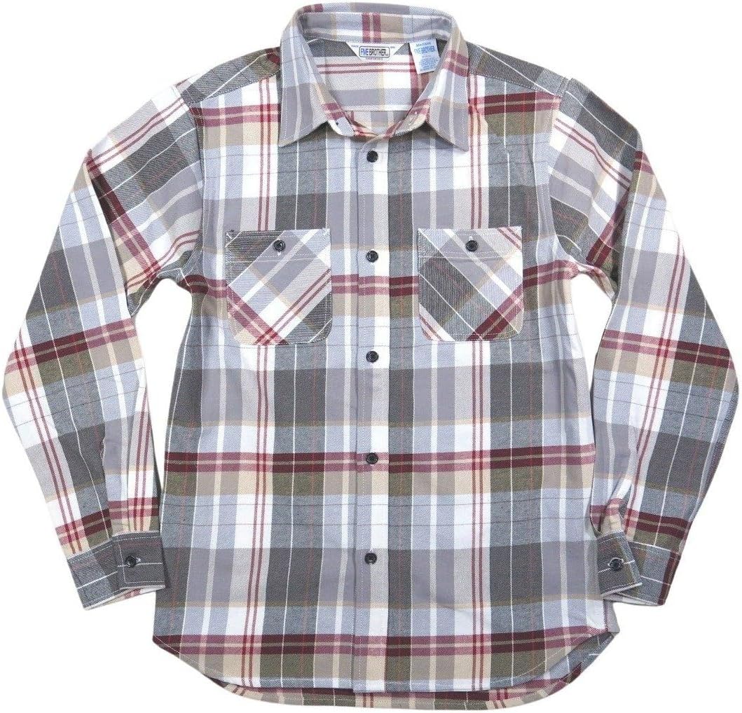 [ファイブブラザー] チェック 長袖 ヘビーネルシャツ 152550