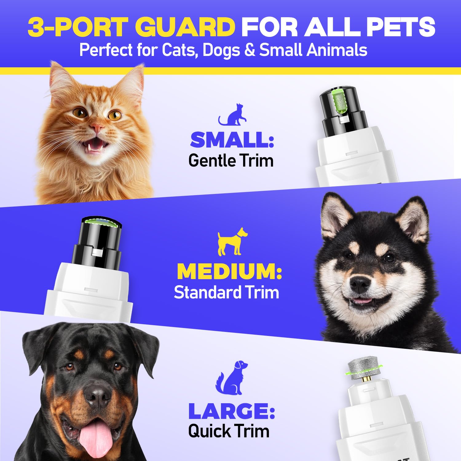 Quiet Dog Nail Grinder - 50% More Power -6