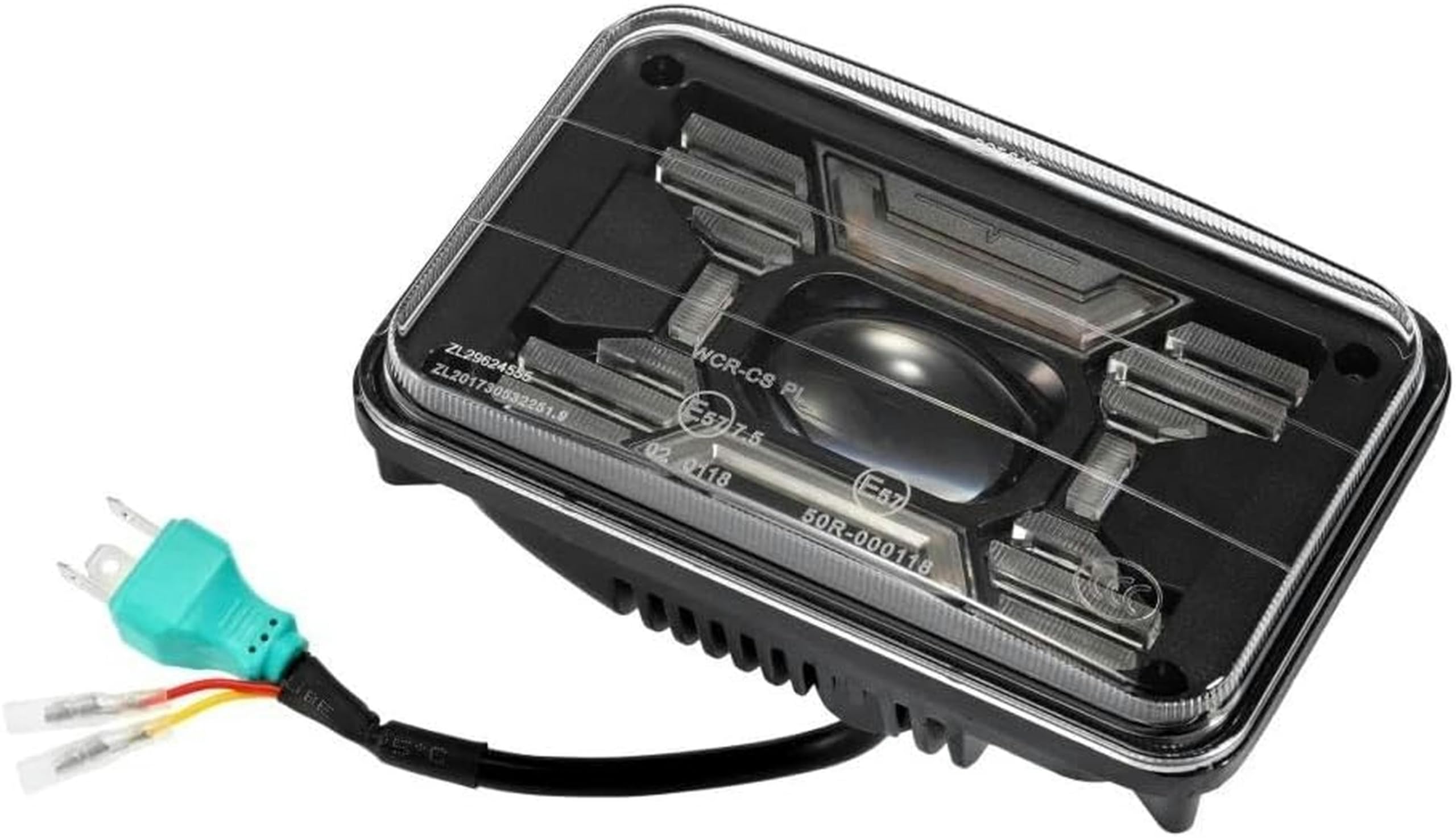 Reflektory przednie LED do Kenworth T800, T400, T600, W900B, W900L, 4 x 6 cali, światła mijania, światła do jazdy dziennej, białe, niebieskie, bursztynowe, żółte, kierunkowskazy
