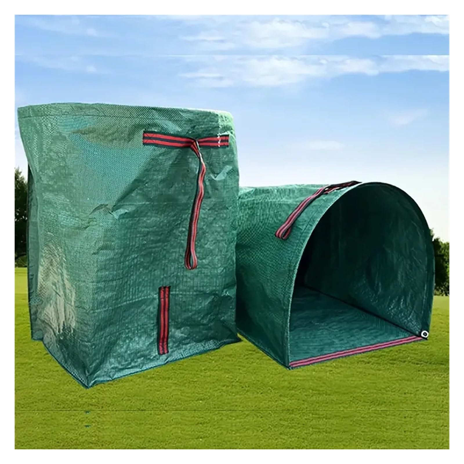 1 bolsa semicircular for de hojas, recogedor ramas for exteriores y recolección malas hierbas for jardín, ligera(150L)