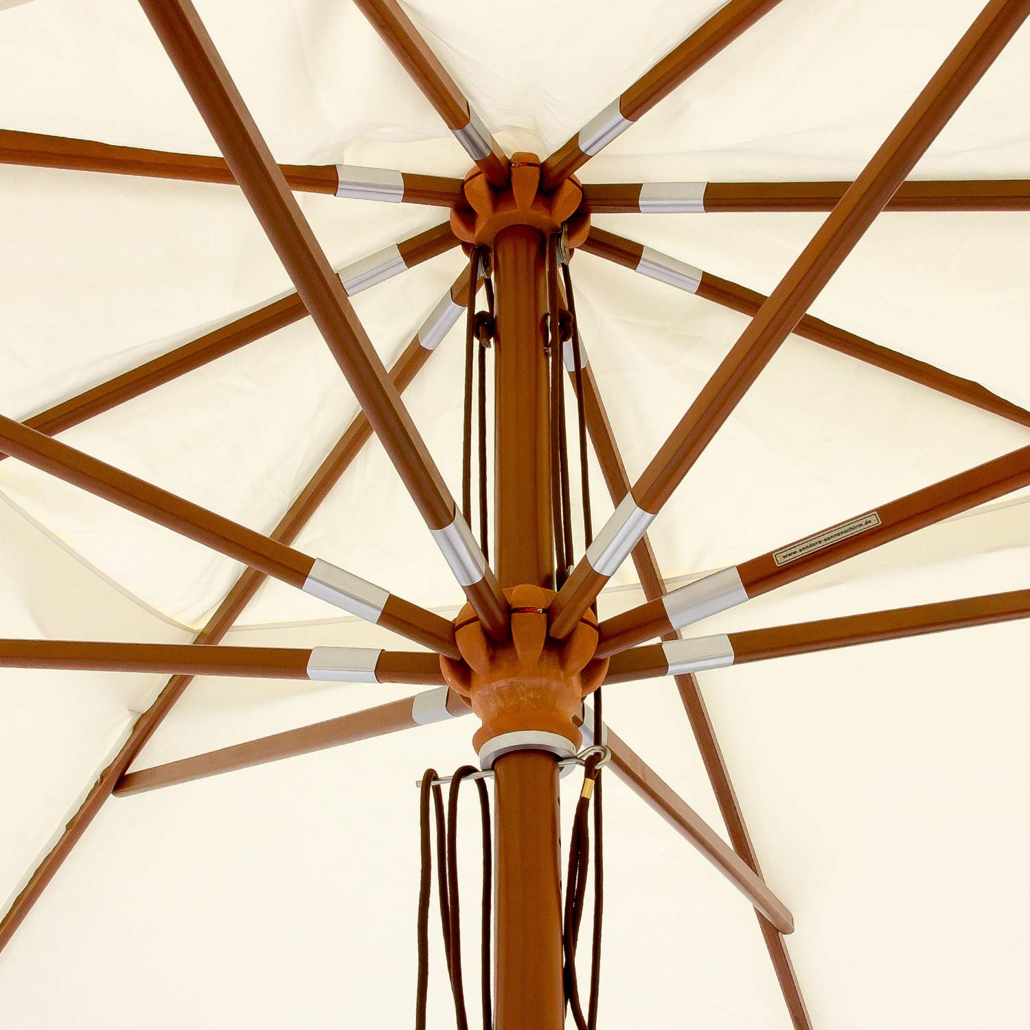 anndora Sonnenschirm 3 x 4 m eckig Terassenschirm Holz Gestänge - Farbauswahl
