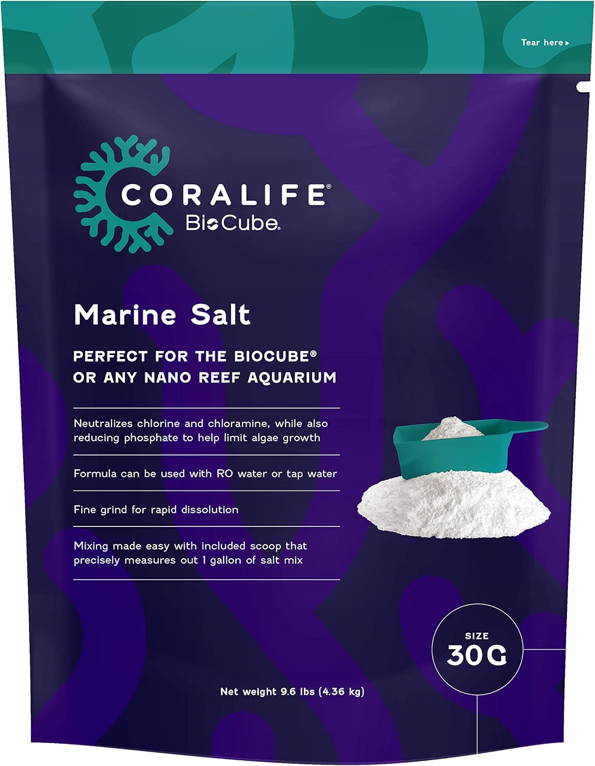Coralife BioCube Aquarium Fish Tank Marine Salt, 15 Gallon