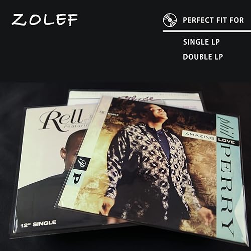 Miniatura 4 de ZOLEF Fundas exteriores para discos de vinilo, paquete de 100 unidades para discos de 12 pulgadas, ajuste holgado, cubierta protectora transparente,