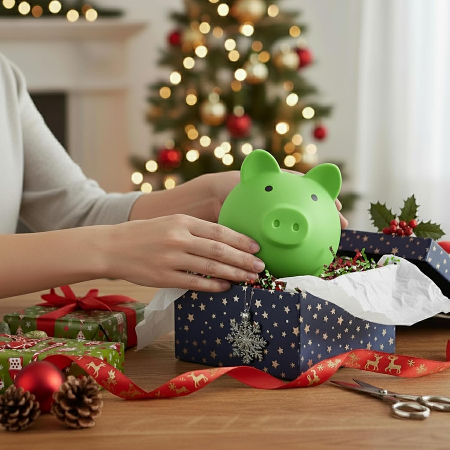 Piggy Bank for Sbrvaniy Piggy Coin Banks for Boys and Girls My First Unbreakable Plastic Money Bank S/M/L Size Decoration Savings Christmas, Easter, Birthday Gift