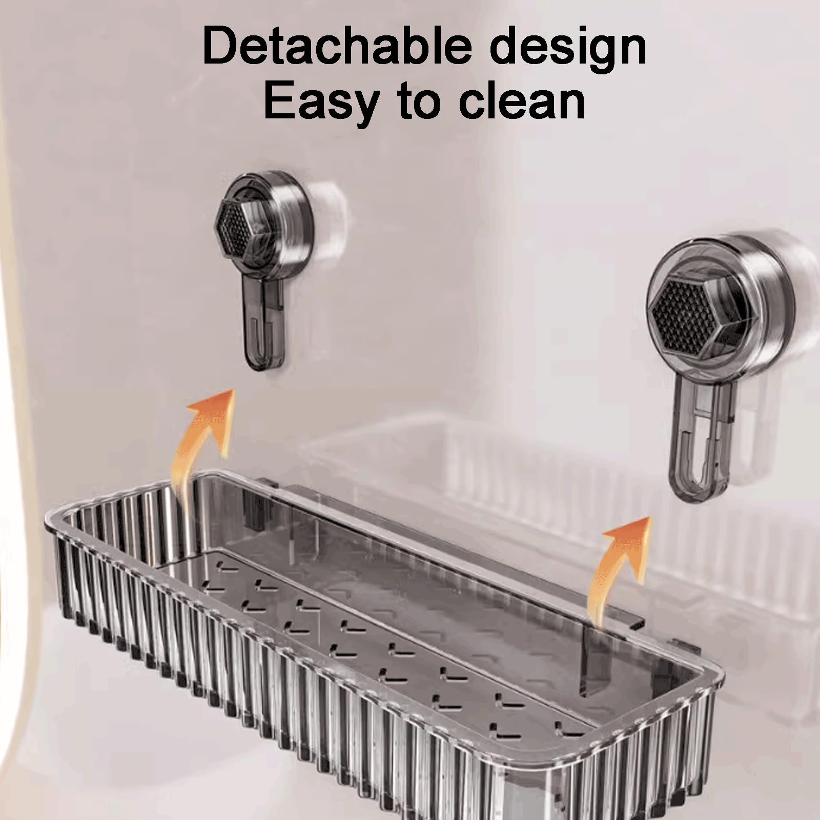 Versatile Mensole da Bagno in plastica Mensole da Bagno a Parete Mensole da Bagno a Ventosa Mensole da Bagno Rimovibili Solido