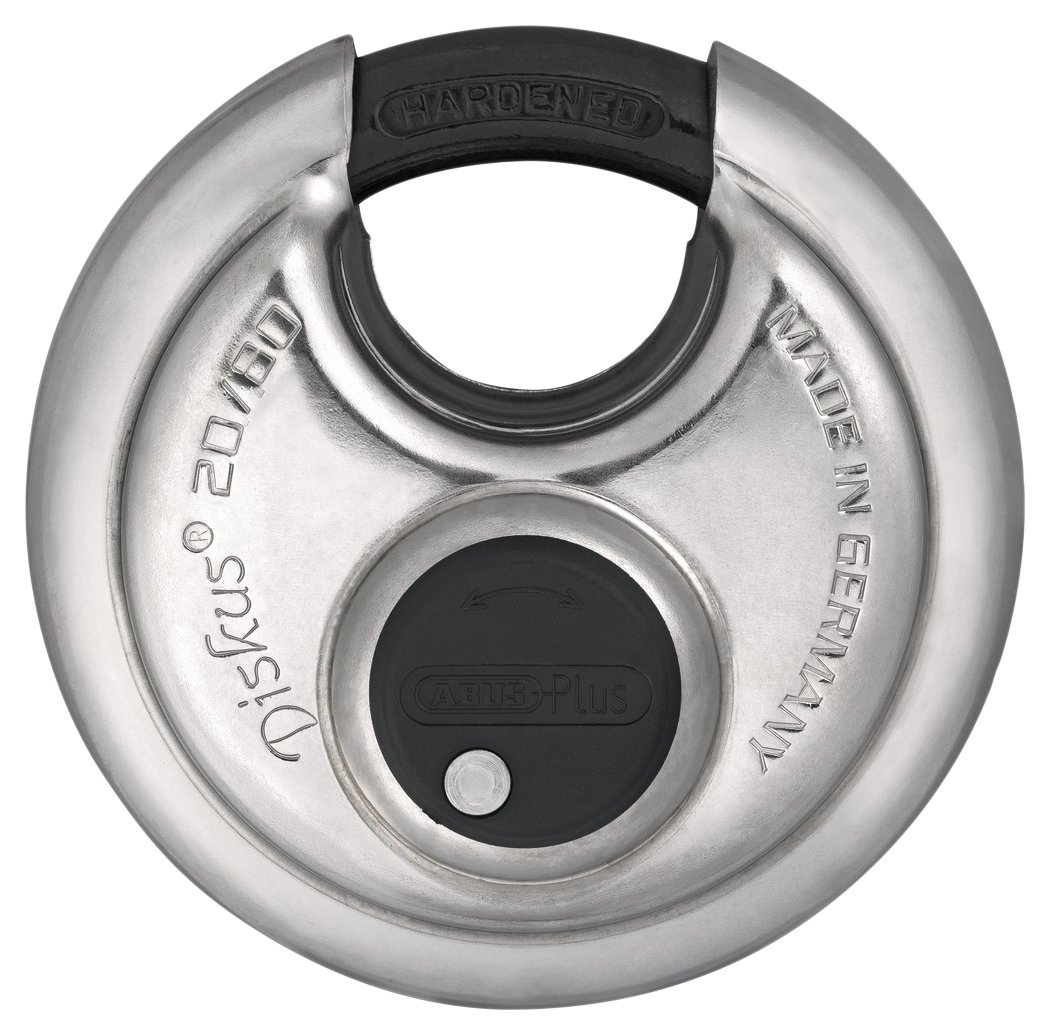 ABUS 088001 – 20 80 _ KA/80 mm Diskus Plus Vorhängeschloss identischen Schlüsseln