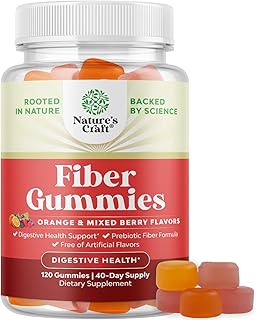 Tasty Prebiotic Fiber Gummies for Adults - High Fiber Supplement Gummies Vitamins for Adults with Prebiotic Soluble Chicor...