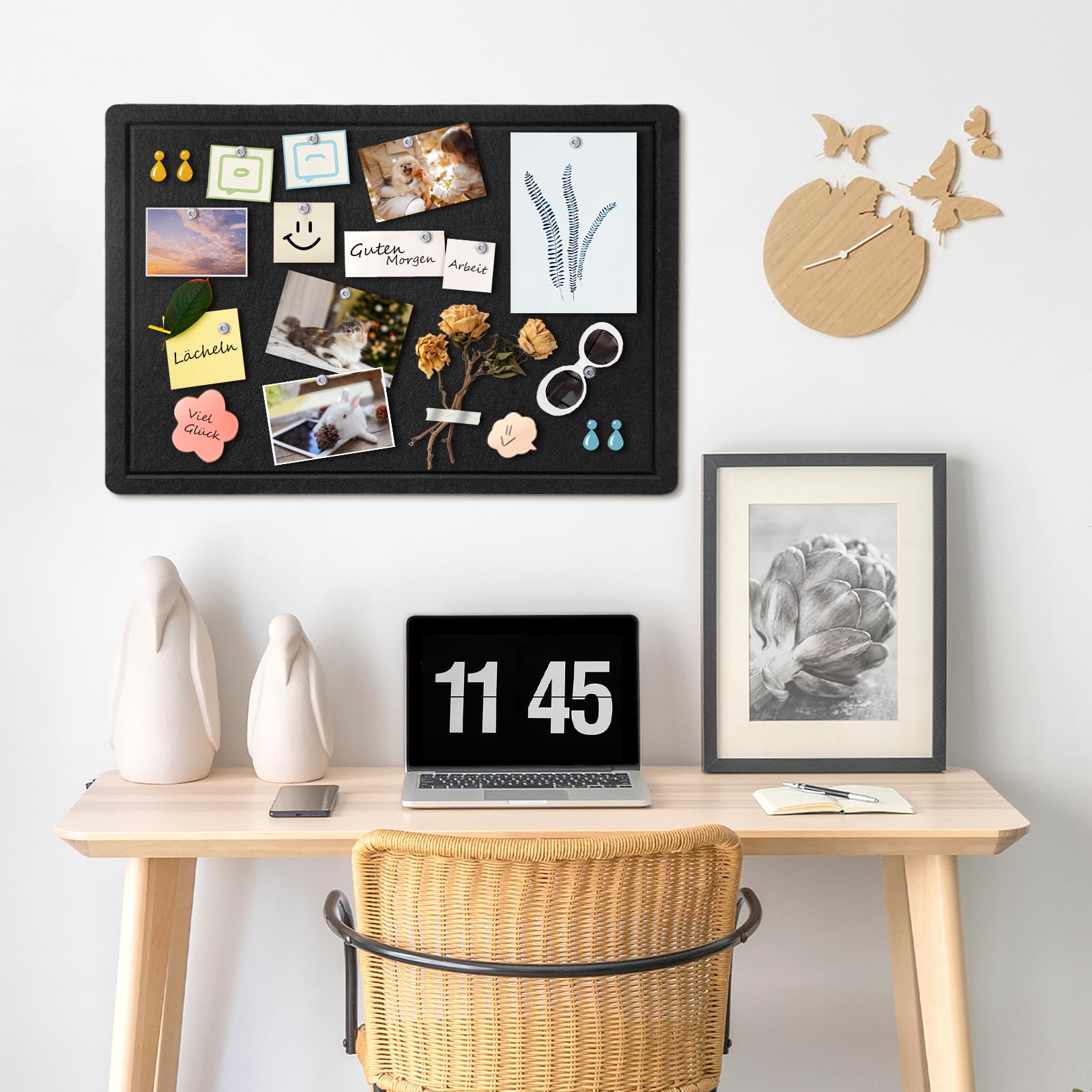 25 PCS PANNEAUX D'affichage En Feutre De Carrelage Mur Tableau Hexagonal Décor EUR 43,58