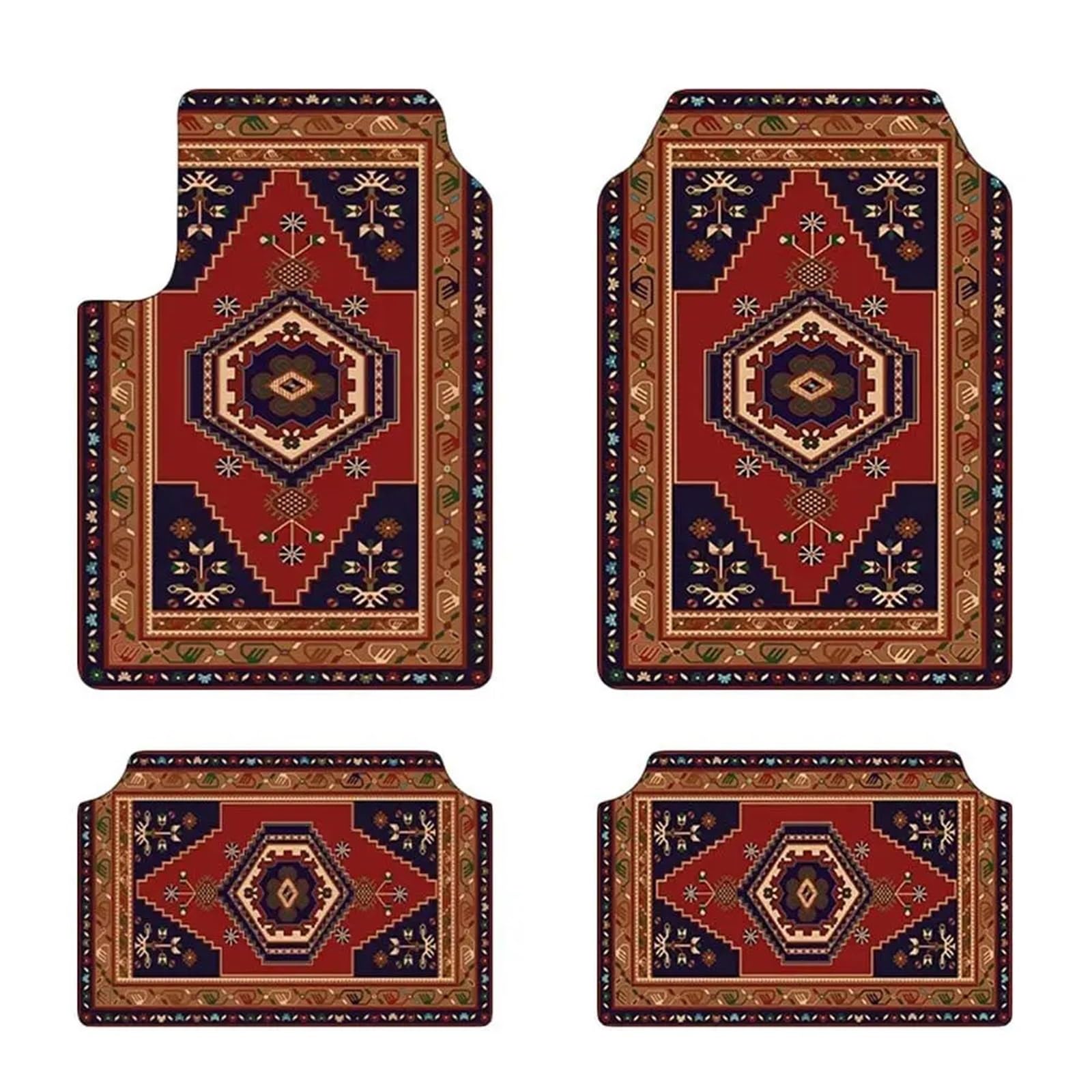 4 unids/Set Alfombrillas de Goma Alfombrillas Suelo Coche