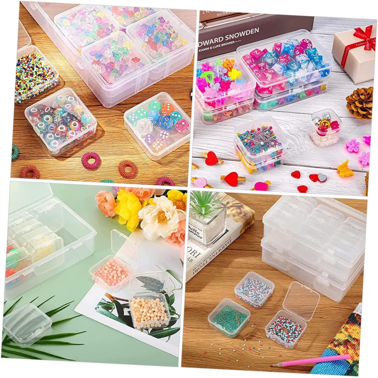 STOBOK 1set Jewelry Storage Case Dividers for Earrings Necklaces and Beads Compact Organizer for Craft Supplies Dust Prevention and Easy Storage