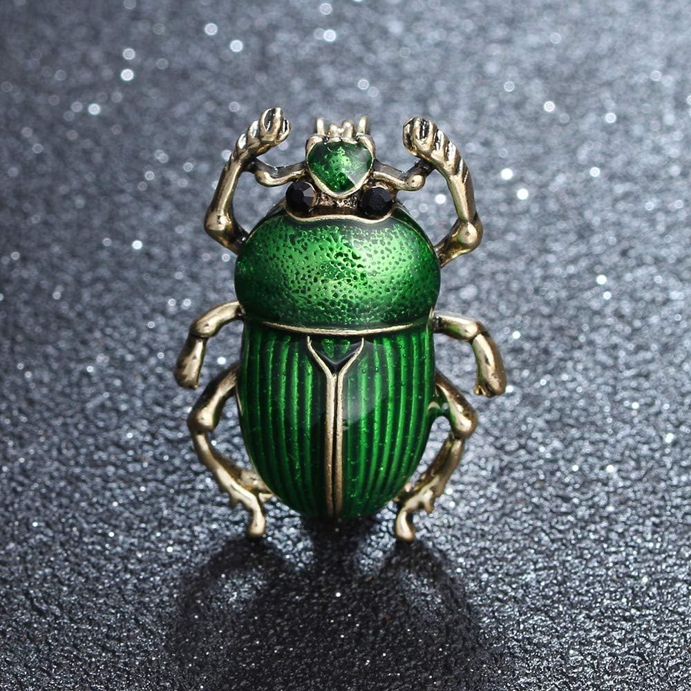 Tvoip Vintage Beetle Brooches for Women Kids Enamel Animal Insects Brooch Pins