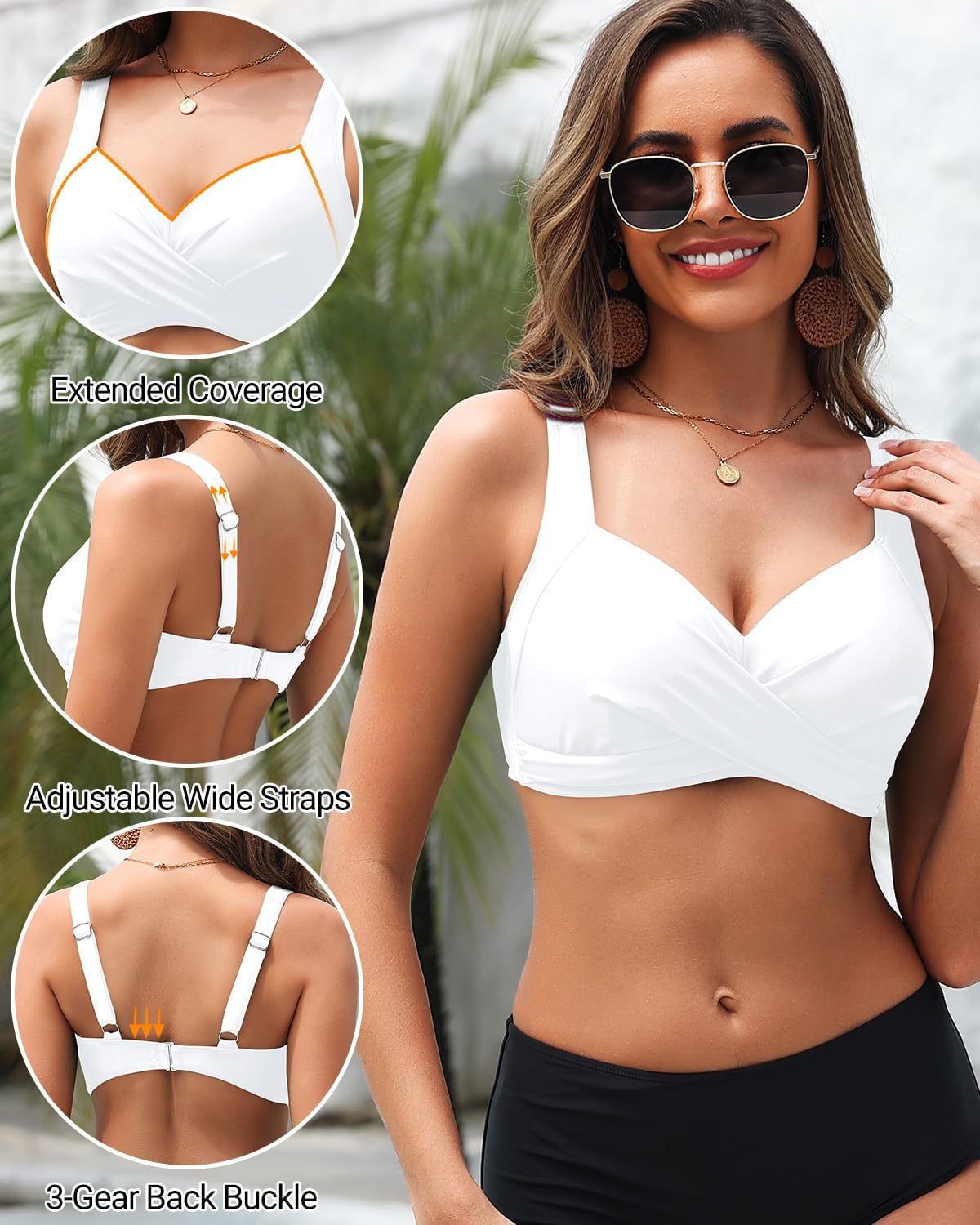Women Underwire Bikini Tops - Push Up Swim Top Only Bra Padded Bathing Suit Top 2025 Swimsuit Tops - Image 4