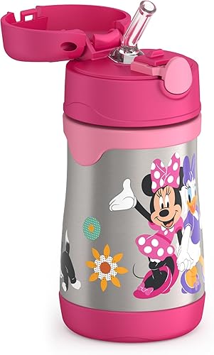 Miniatura 10 de THERMOS Botella de acero inoxidable con aislamiento al vacío de 10 onzas, Mickey Mouse