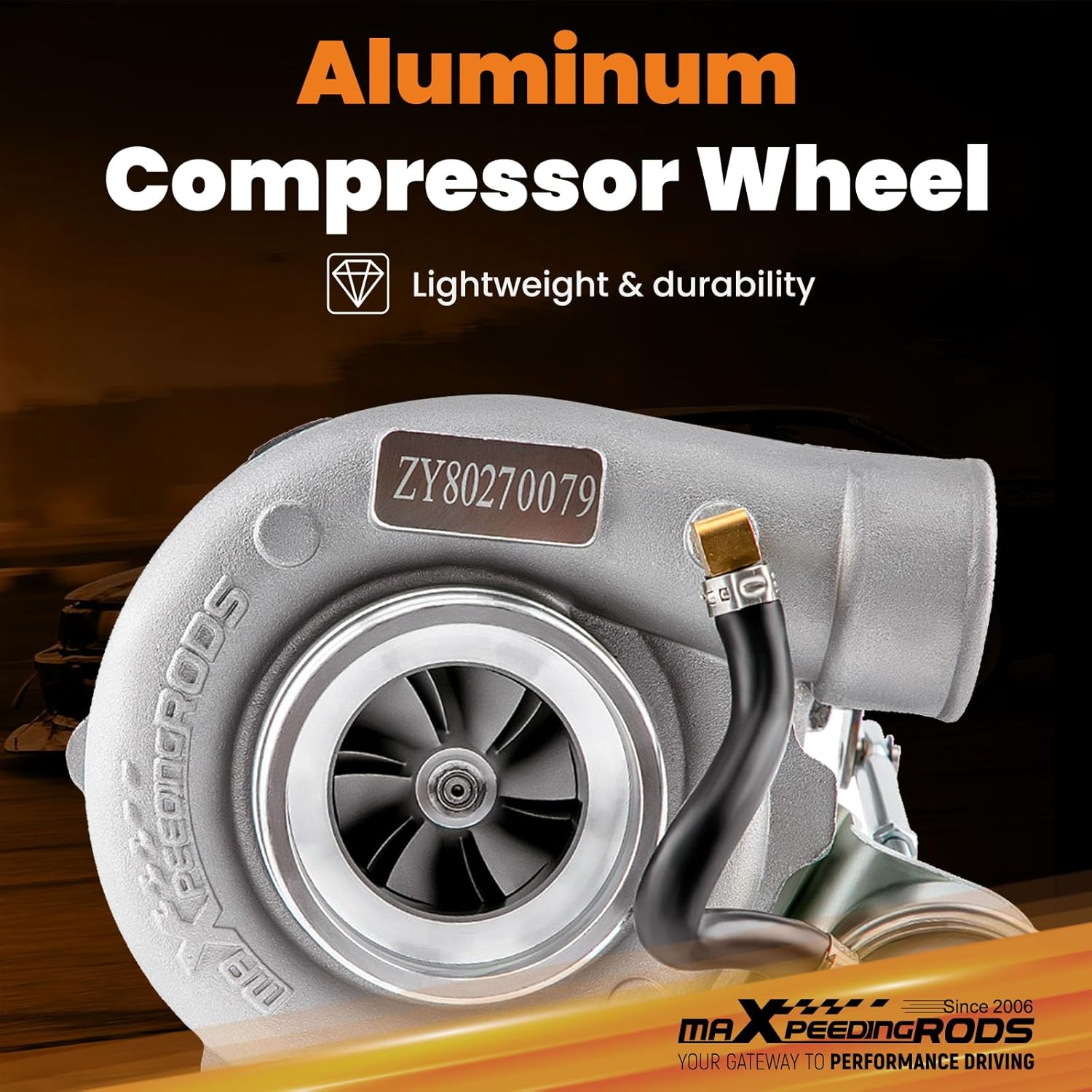 maXpeedingrods GT28 GT2871 Turbo Charger with Gaskets for 1.5L-2.0L Engine, for Nissan 240SX 1989-1998, Basic VL Series