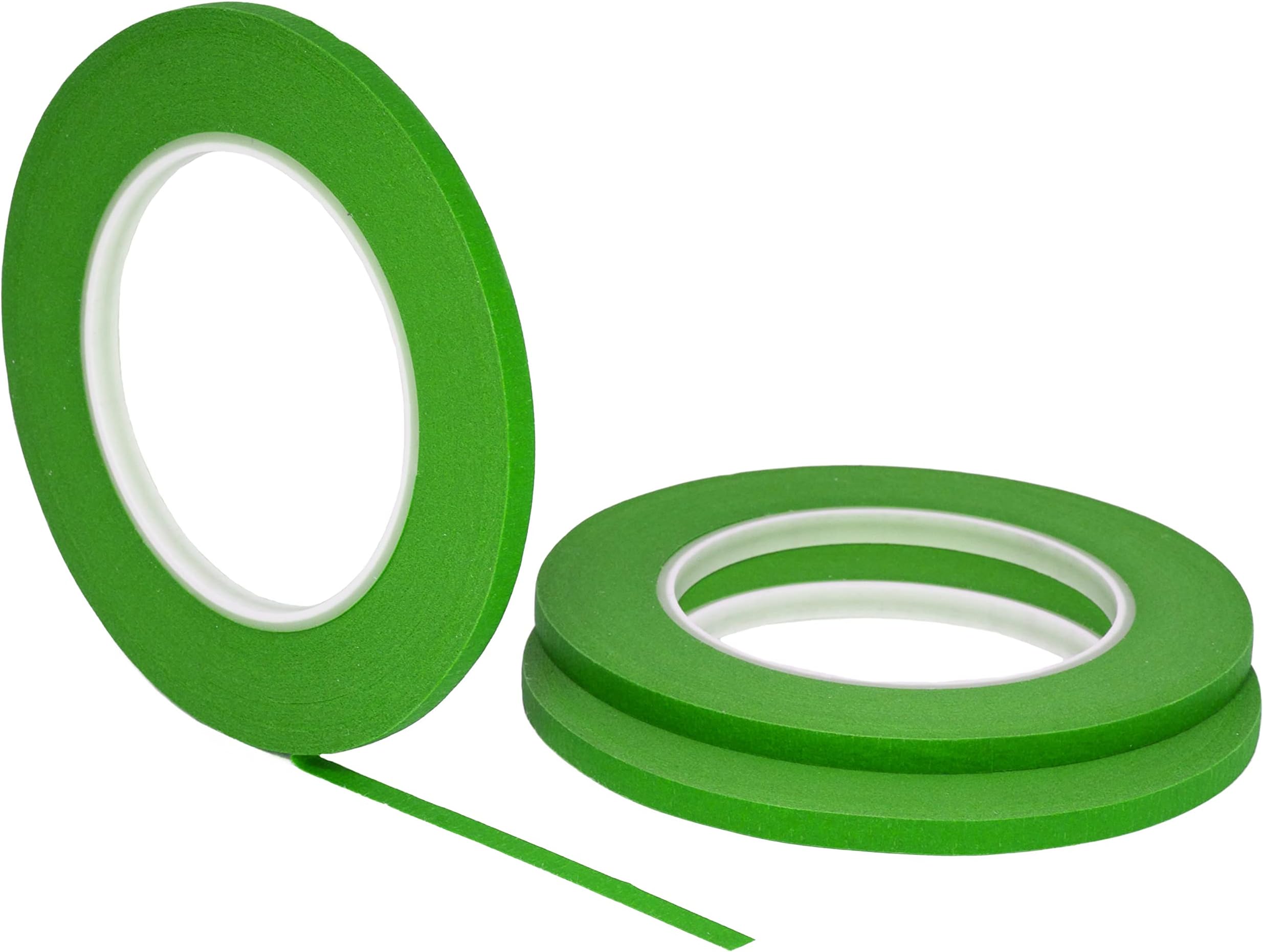 STIKK Painters Tape - 3pk Green Painter Tape - 1/4 inch x 60 Yards - Paint Tape for Painting, Edges, Trim, Ceilings - Masking Tape for DIY Paint Projects - Residue-Free Painting Tape