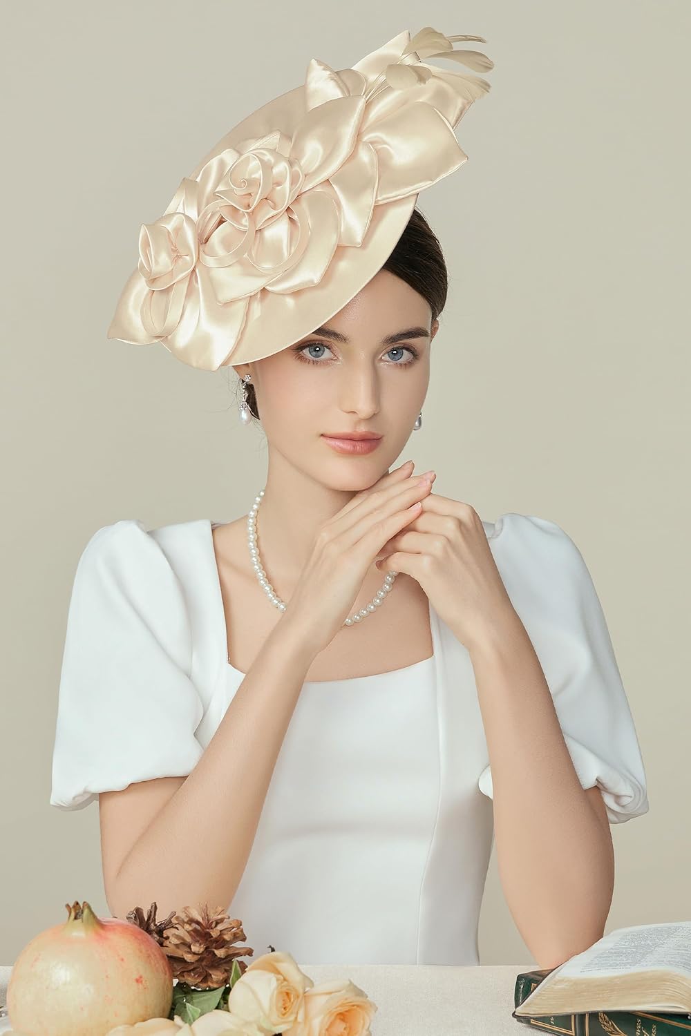 BABEYOND Fascinators Hats for Women - Kentucky Tea Party Derby Hats Flower Church Pillbox Hat for Cocktail Wedding - Image 5