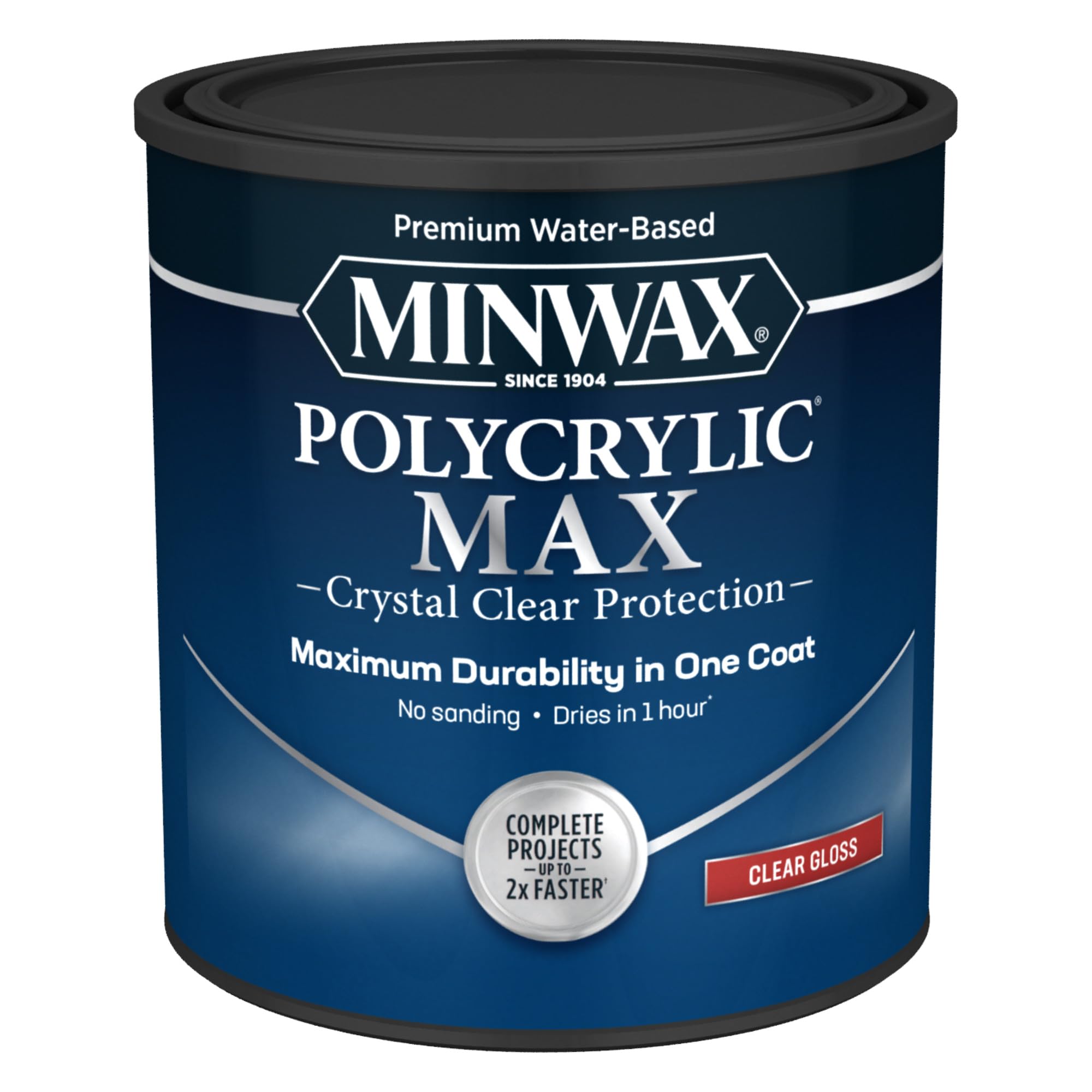 Minwax® Polycrylic® Max, Gloss, Clear, 1 Quart