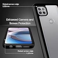 Vista 4 de wahhle Funda compatible con Motorola One 5G Ace, protector de pantalla integrado de cuerpo completo, a prueba de golpes, ajuste delgado, parachoques