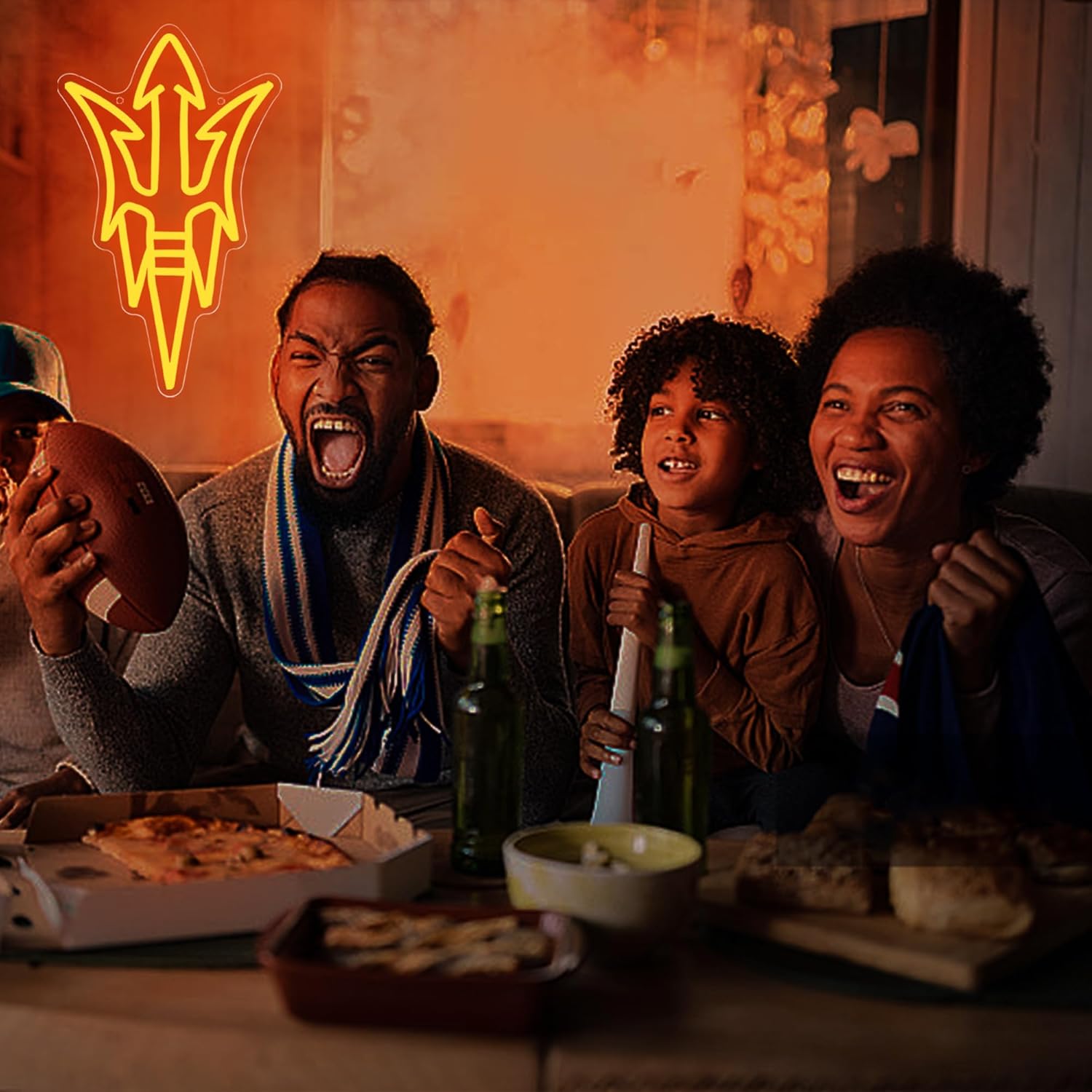 University Neon Sign for Wall Decor University Football LED Neon Light College Sports Signs for Man Cave Dorm Wall Decor Graduation Gifts for Students Teens Football Fans,Size 13.8 * 8.3inch(FMXD245) - Image 6