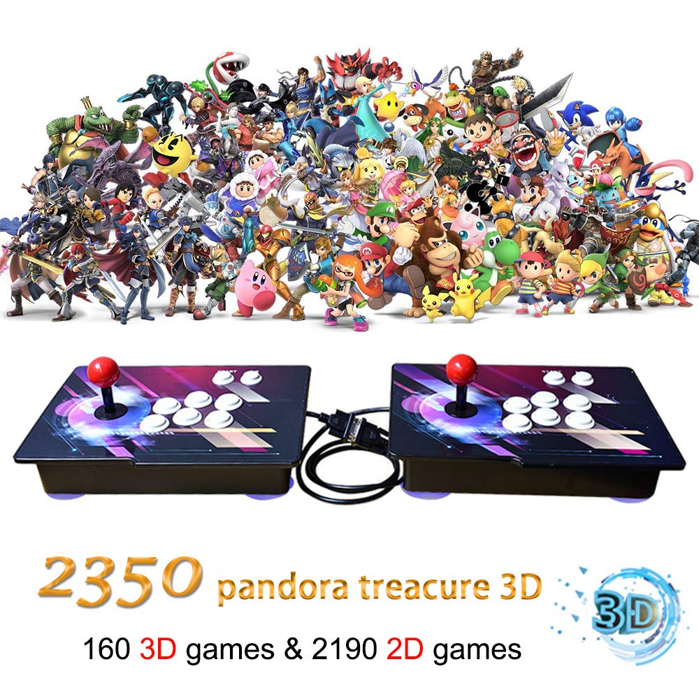 MOSTOP 3D & 2D Arcade Video Game Console 2350 Games in 1 Pandora's Box 160 3D Games 1080P HD 2 Playe
