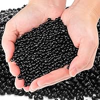 SOUJOY 3LB Black Polished Crystal Gravel - Smooth Aquarium Substrate, Fish Tank Pebbles, Potted Plant & Vase Filler Stones