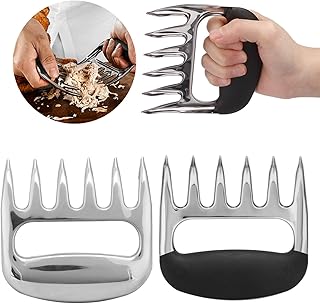 Stainless Steel Meat Claws, Bear Claws Meat Shredder Pulled Pork Shredder Claws for Shredding Handling & Carving Food from Grill Smoker Or Crock Pot, Essential for BBQ Pros