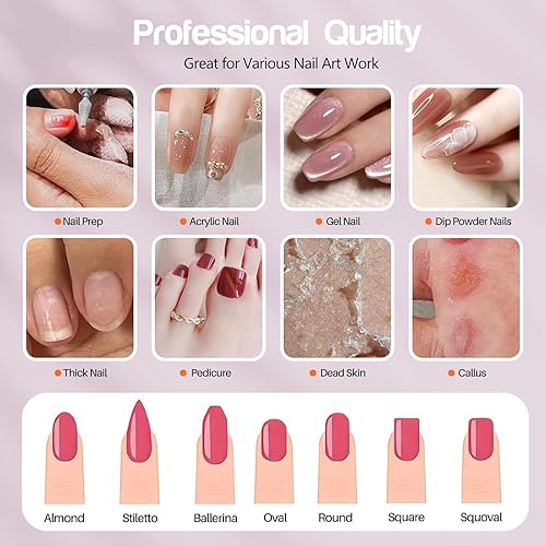 Miniatura 6 de Kit profesional de manicura y pedicura, juego de limas eléctricas inalámbricas, herramientas recargables para pedicura de uñas para pies, 5