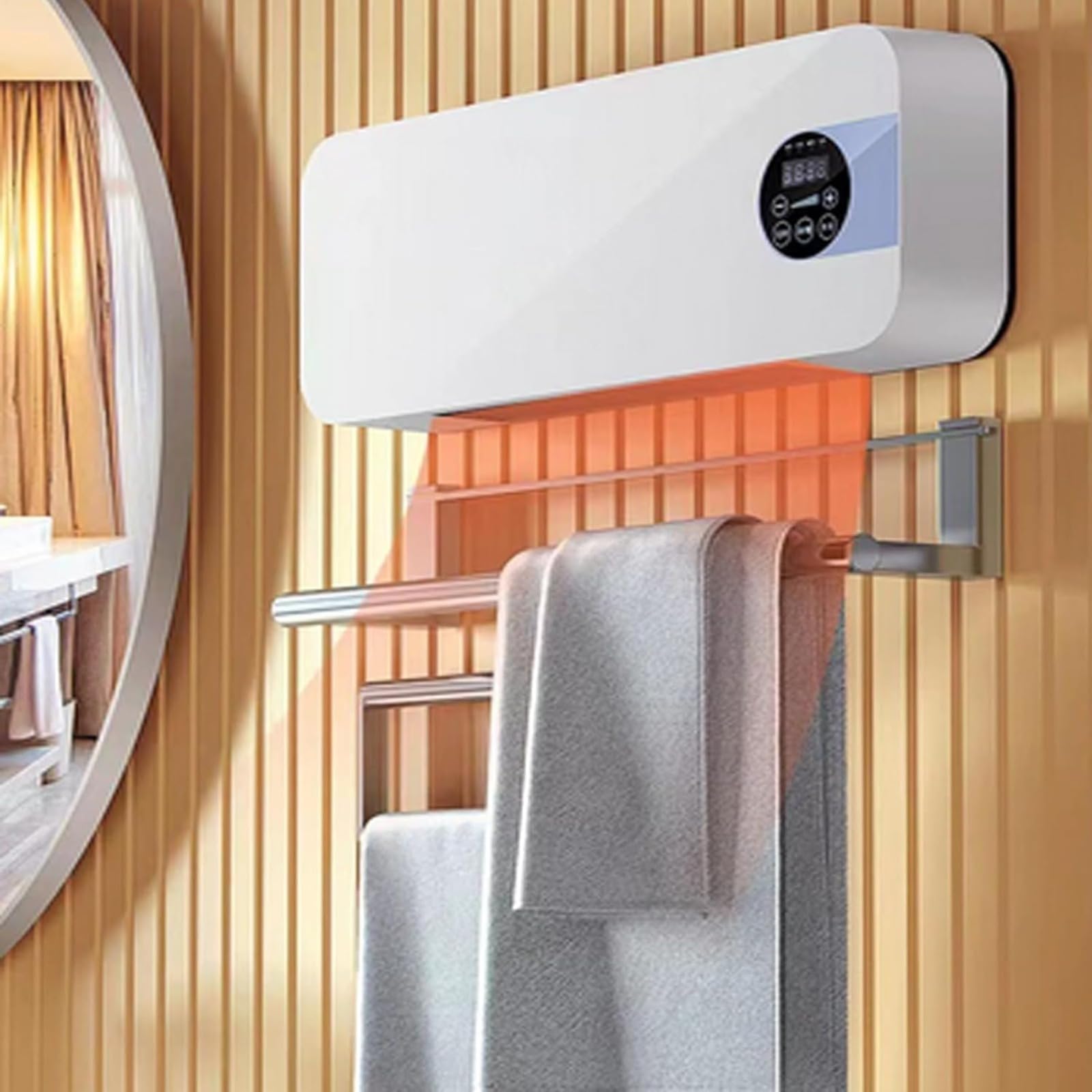 Condizionatore A Parete Senza Unità Esterna 2025 Versione Migliorata, Condizionatore Portatile Max 2 in 1 Ultra Potente con Telecomando, Ultra Silenzioso, Veloce Raffreddamento Riscaldamento