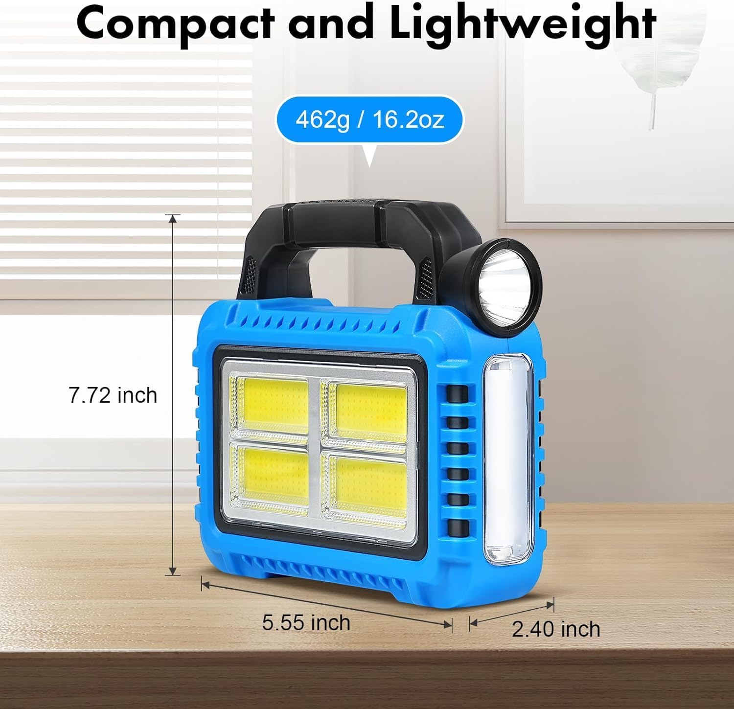 Portible Solar Multifunctional Lamp | 3-in-1 COB LED Camping Lantern with USB & Solar Charging | Waterproof Emergency Work Light for Outdoor Camping, Hiking, and Power Outages 1