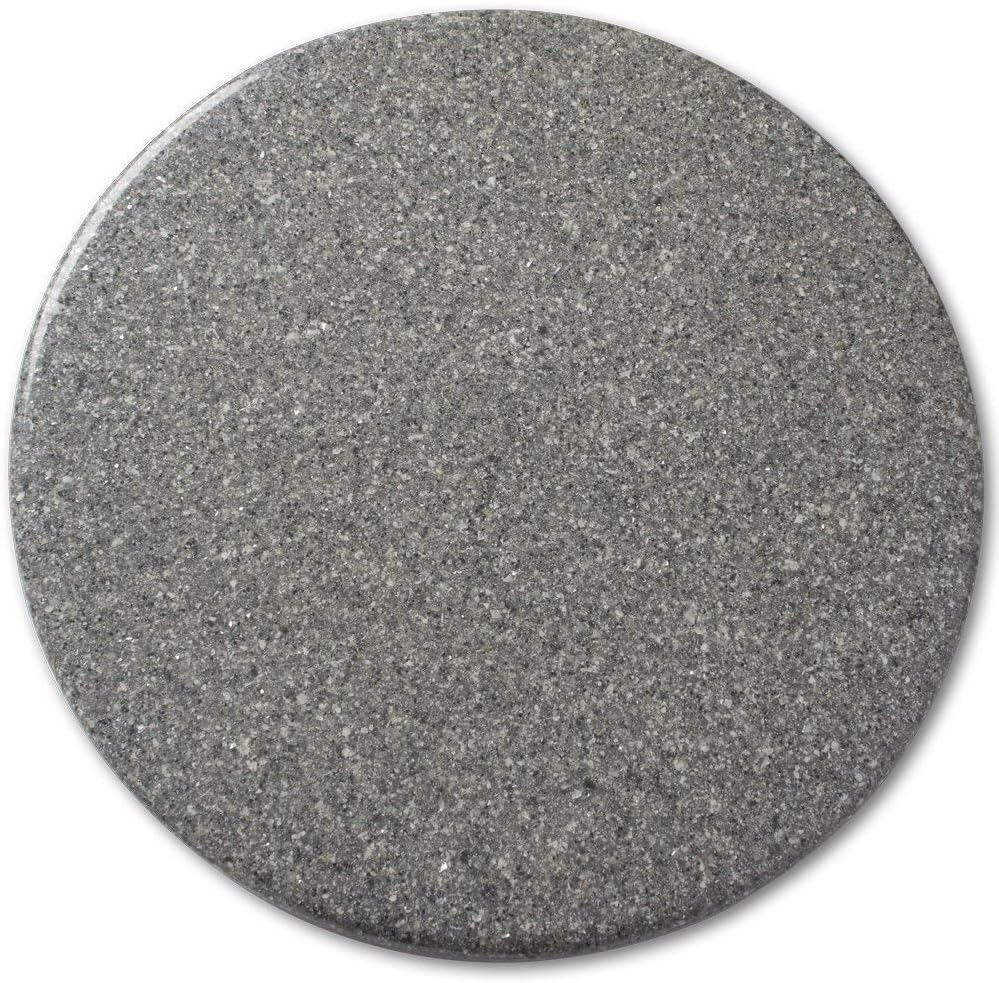 Pewter, Gloss, 16", Cultured Granite, Crater, Lazy Susan, Turntable