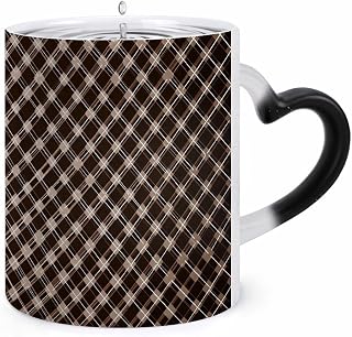 Brown And White Color Changing Mug Heart-Shaped Handle Mugs Fashionable Tea Cup Coffee Cup Popular Tumbler And Cups For Office Workers Mug & Unique Gift Giving Teacup