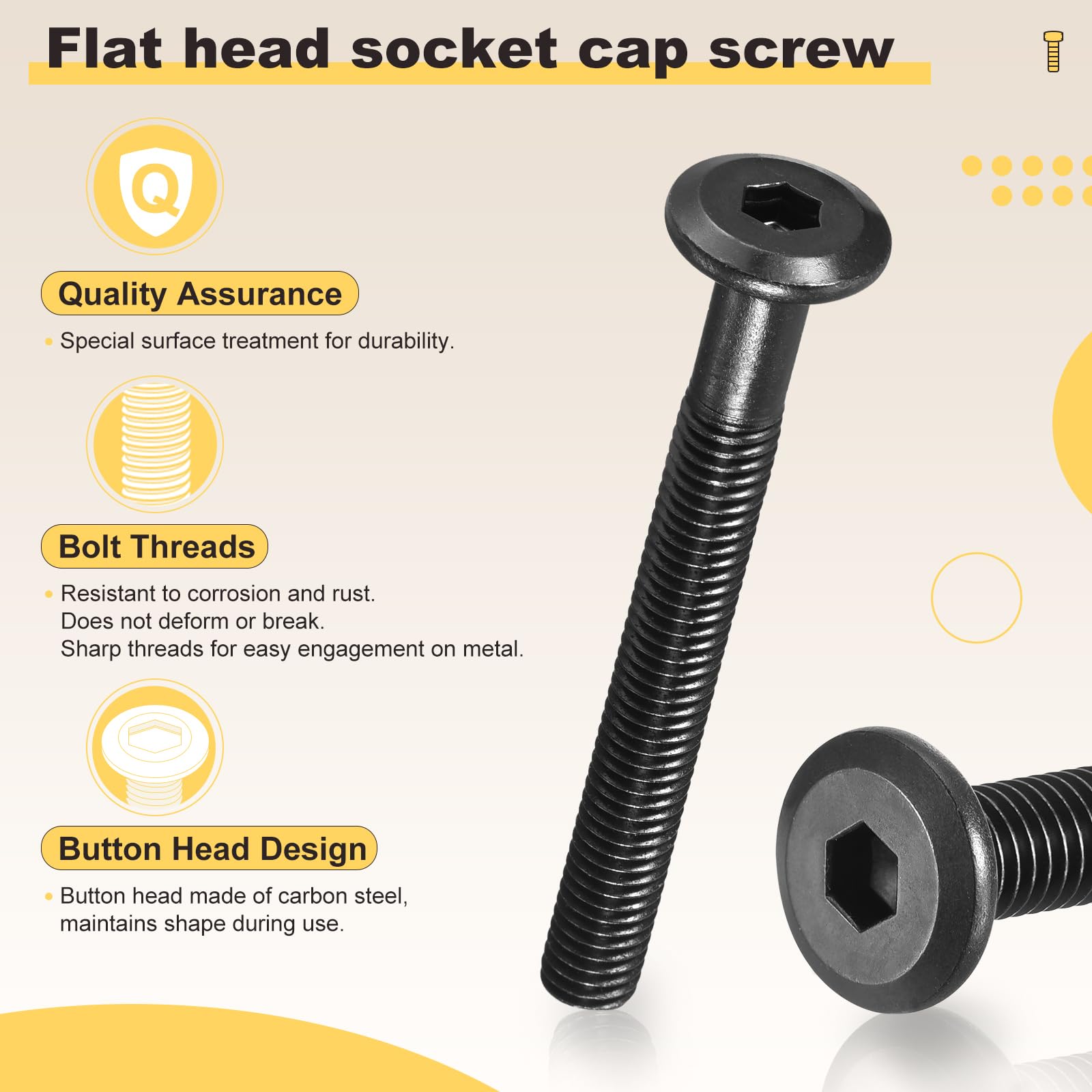METALLIXITY Furniture Crib Screws Replacement Set(M6-1x80mm) 10Pcs, Connector Bolts M6 Screw Barrel Nuts Binding Screws - Image 3