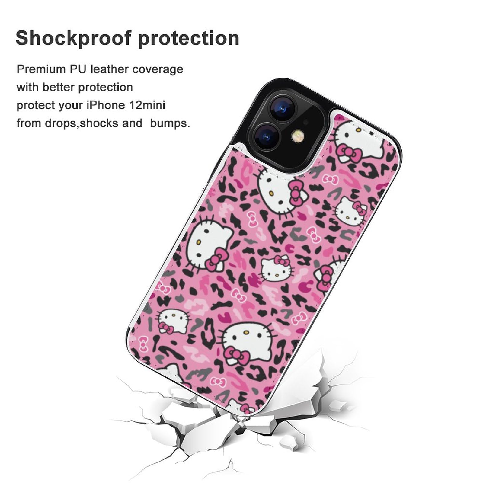 【★彡】ハローキティ iPhoneケース 手帳型 12mini(B・P) Amazon.co.jp: [HELLO KITTY Face Cover ハローキティ キティ 手帳型