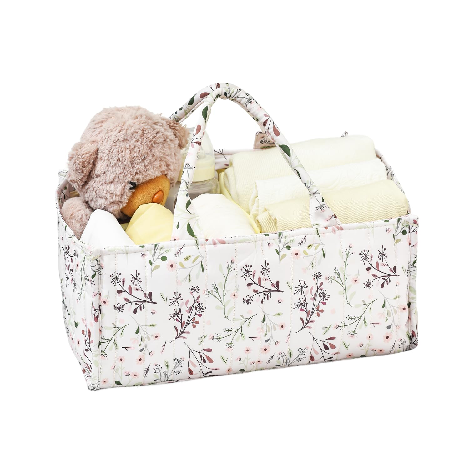 ZHUIYIWIN Nappy Caddy Organiser, Nursery Storage, Newborn Essentials for Diaper Caddy with Detachable Compartments