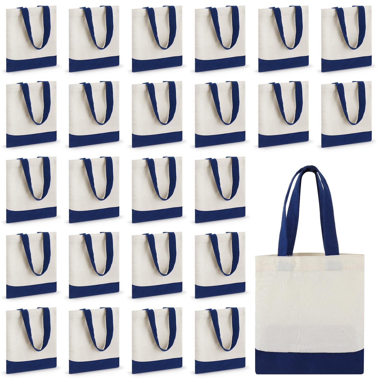 Amylove 24 Mini Bolsas De Lona En Blanco, Reutilizables