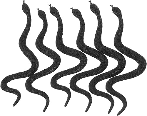 Miniatura 4 de Happyyami Serpientes de plástico, serpientes de bosque lluvioso, serpientes de goma, serpientes falsas de colores surtidos para fiesta de Halloween,