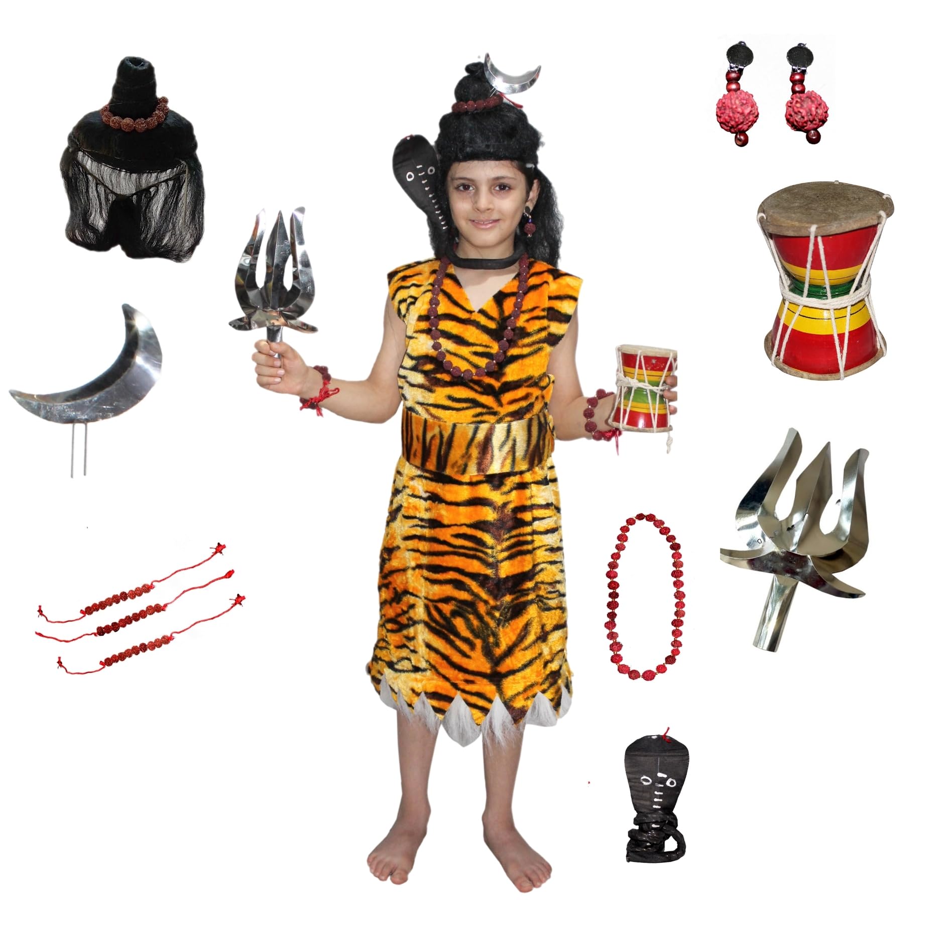Kaku Fancy Dresses Lord Shiv Ji Costume For Kids | Mythological Character Dress