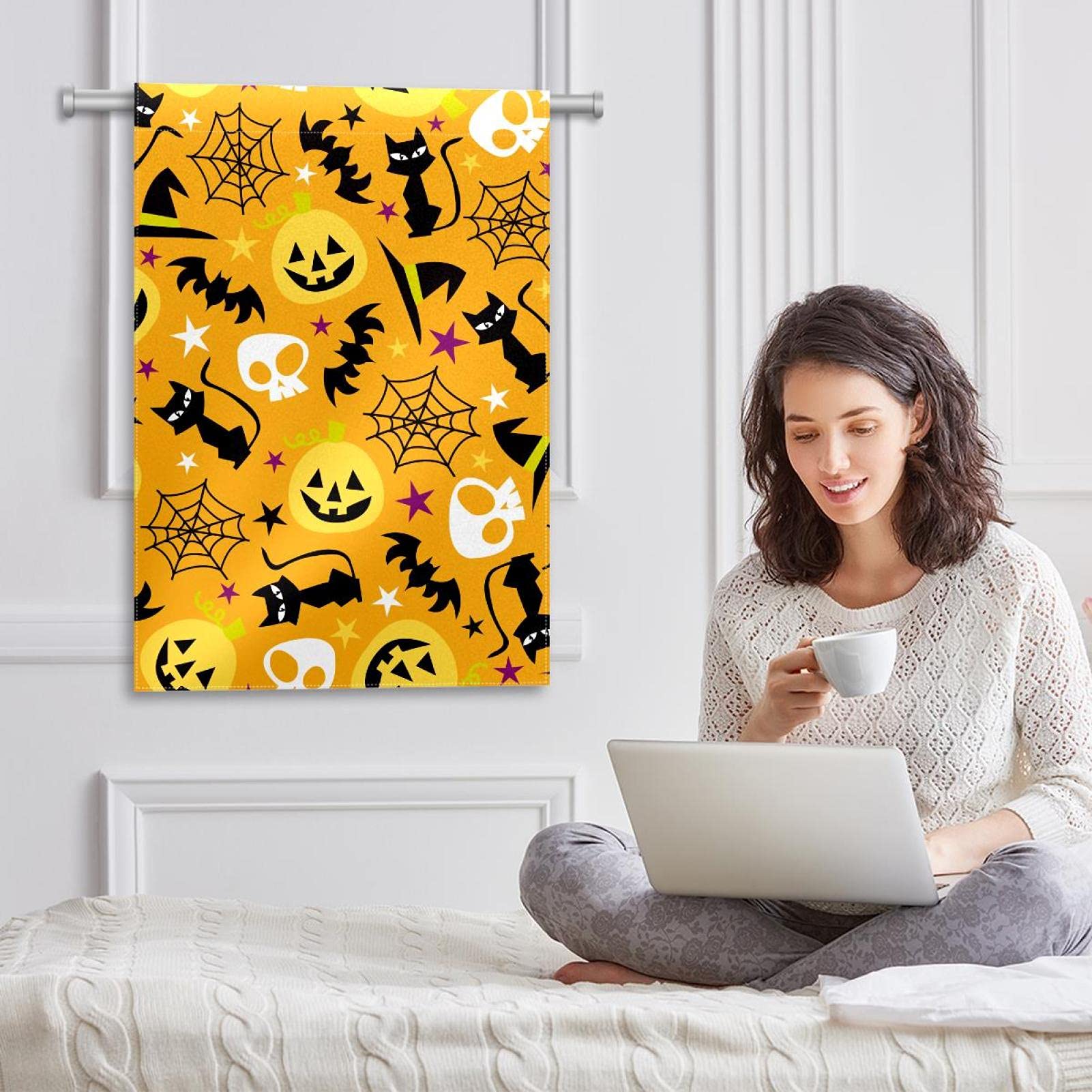 Ogiselestyle Kürbis Gartenflagge – Doppelseitig, 31,8x45,7 Cm, Aus Sackleinen Für Herbst-Dekoration